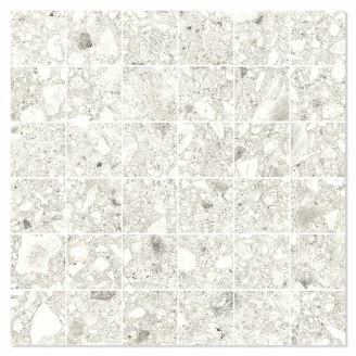 Mosaik Klinker Terrazzo Italia Vit Matt 30x30 (5x5) cm